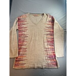 KUNA Baby Alpaca Multi Color Sweater Made In Peru Size Medium Luxe‎